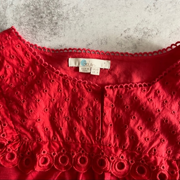 Boden Eyelet Trimmed Tank Sz 10 - Picture 3 of 6